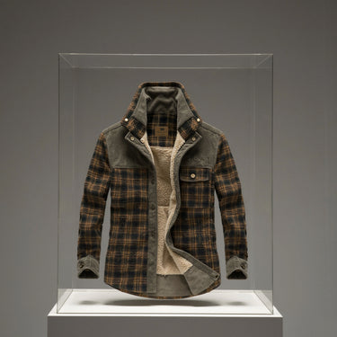 Chaqueta con corderito a cuadros